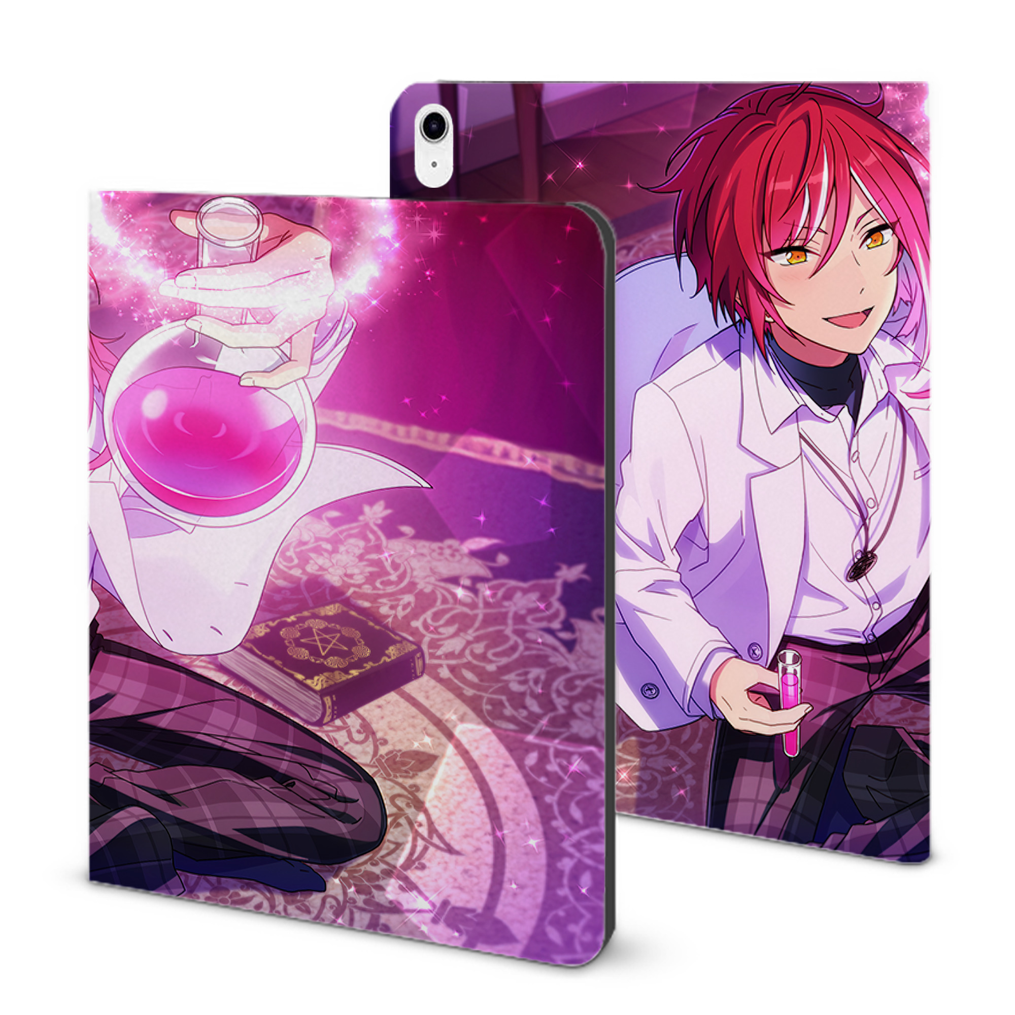 （画像用） あんさんぶるスターズ! Ensemble Stars IPad ケース ブック型 PUレザー TPU 耐衝撃 軽量 薄型 ペン収納なし 全面保護 IPad 各モデル対応